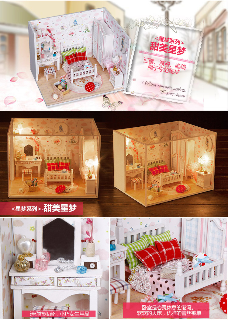 Đồ chơi trẻ em, bé gái, quà sinh nhật, chơi nhà 6 7 8 9 10 11 12 tuổi, nhà búp bê handmade bộ đồ chơi búp bê gia đình