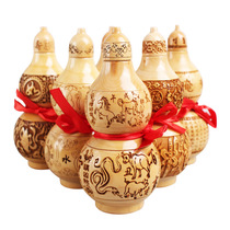 Peach Wood gourd ornaments opening small in and out of the safe town house evil spirits Fortune treasure home feng shui jewelry