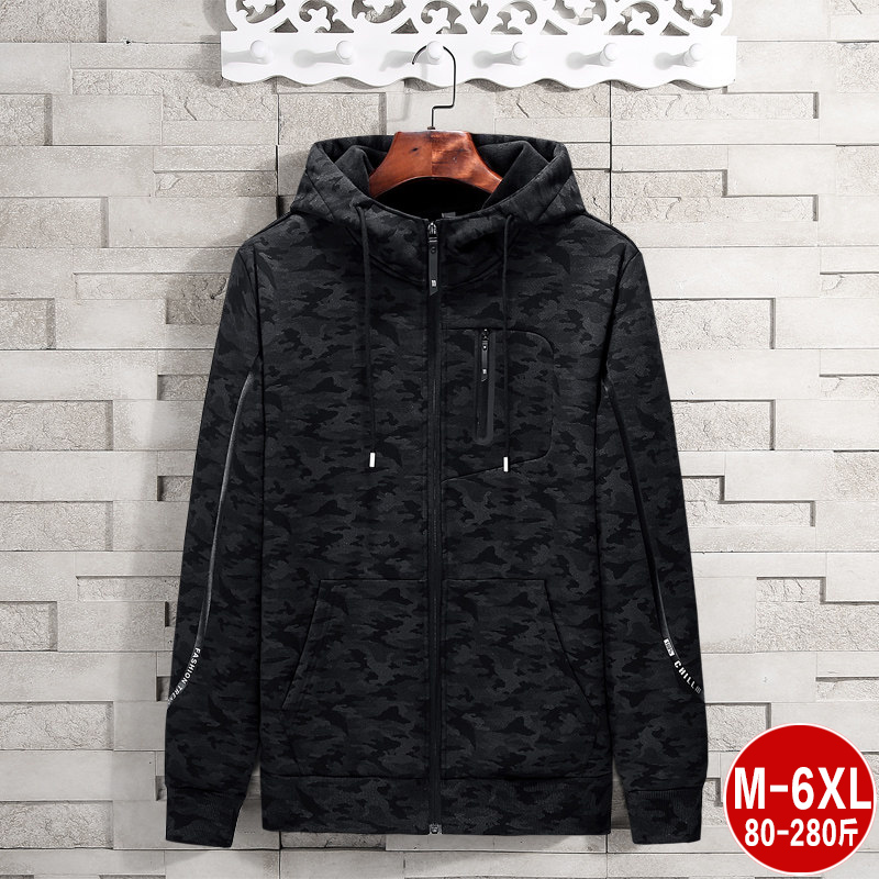 Spring Autumn Winter Jacket Teen Students Plus Suede Thickened Loose Casual Camouflate Gats Up overweight Overweight Son Coat