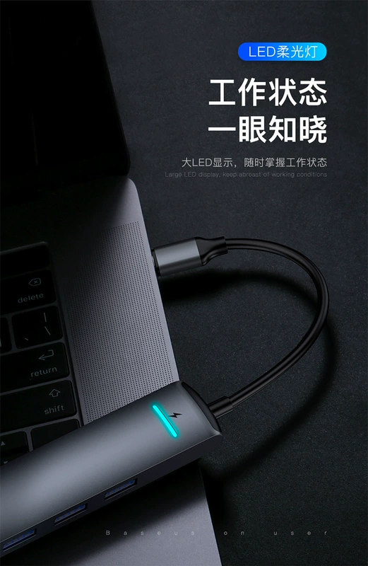 Bộ chuyển đổi macbook loại giá trị tốt nhất Bộ chuyển đổi máy tính xách tay Apple mở rộng máy tính USB bộ chia cáp mạng cổng mạng hdmi adaptor Pro Thunderbolt 3 phụ kiện sạc nhanh sáu trong một - USB Aaccessories quạt cầm tay xiaomi