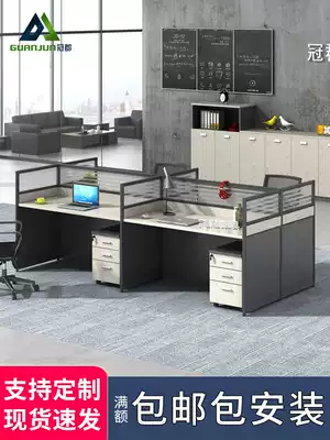 Office table and chair combination simple modern 2 4 6 people working table staff screen table staff Table Office Furniture