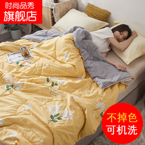 Artificial cotton summer quilt three catties light and comfortable 3 Jin 2 jin Four Seasons cotton quilt spring and autumn cool quilt double ultra-thin