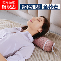 Buckwheat pillow cylindrical small round pillow long round cervical spine garden pillow cervical pillow neck pillow pillow sleep cylindrical