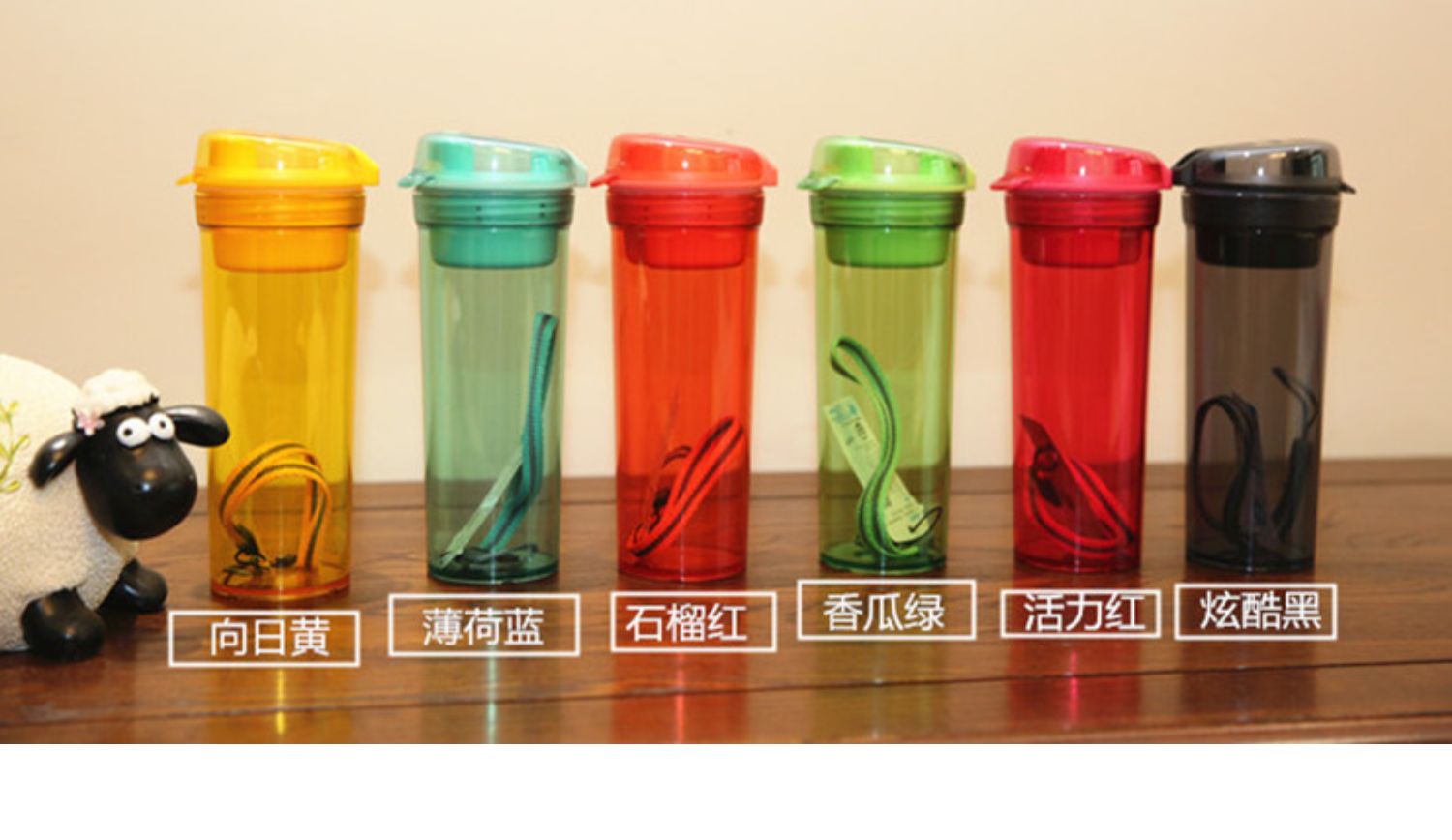 Tupperware cup pha lê màu max400 / 600ml trà vần nhựa cầm tay sinh viên sáng tạo hoa anh đào thời trang tách trà - Tách bình nước thể thao