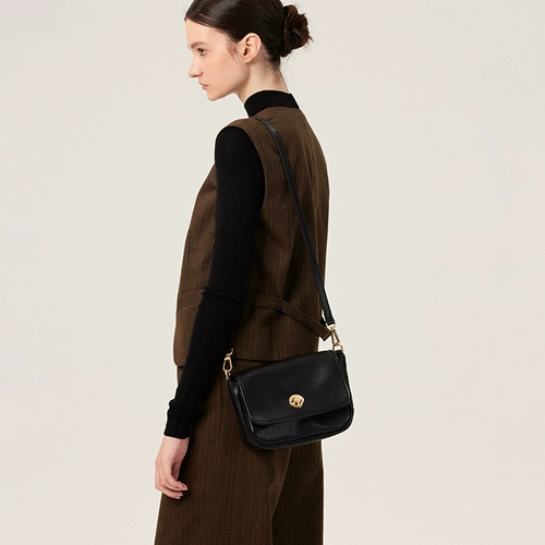 avalea牛皮简约单肩腋下包小号 2024新款复古百搭斜挎包女包 F224