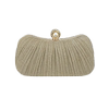 Banquet bag with long and short shoulder chains, pleated design style