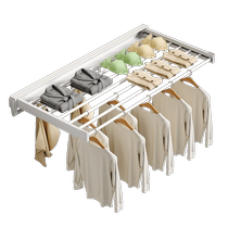 Clothes drying net retractable balcony artifact punch-free window frame tile floor-to-ceiling window invisible cool socks drying rack clothes basket