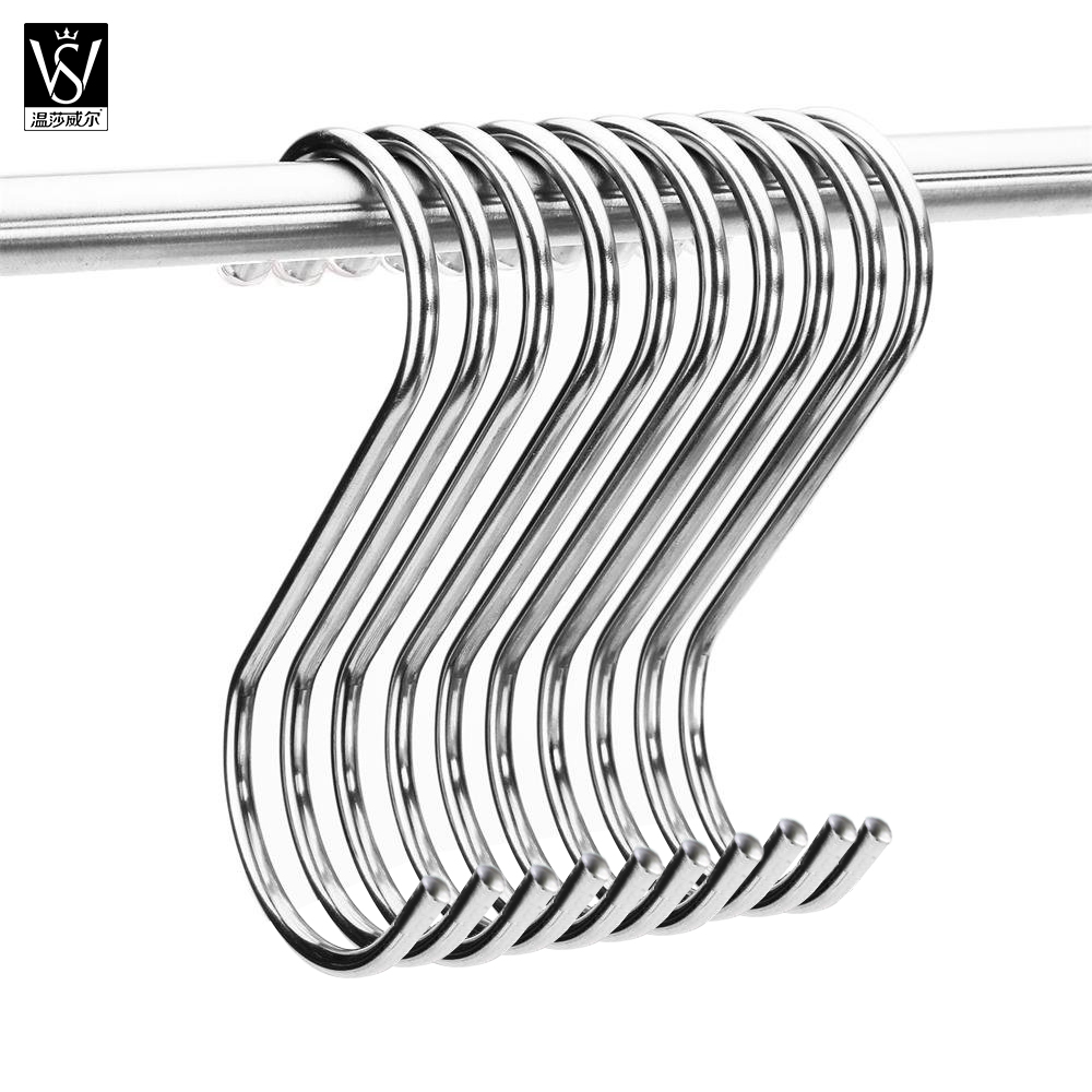 304 stainless steel small hook S hook kitchen activities bathroom creative door clothes cabinet door multi - function hook