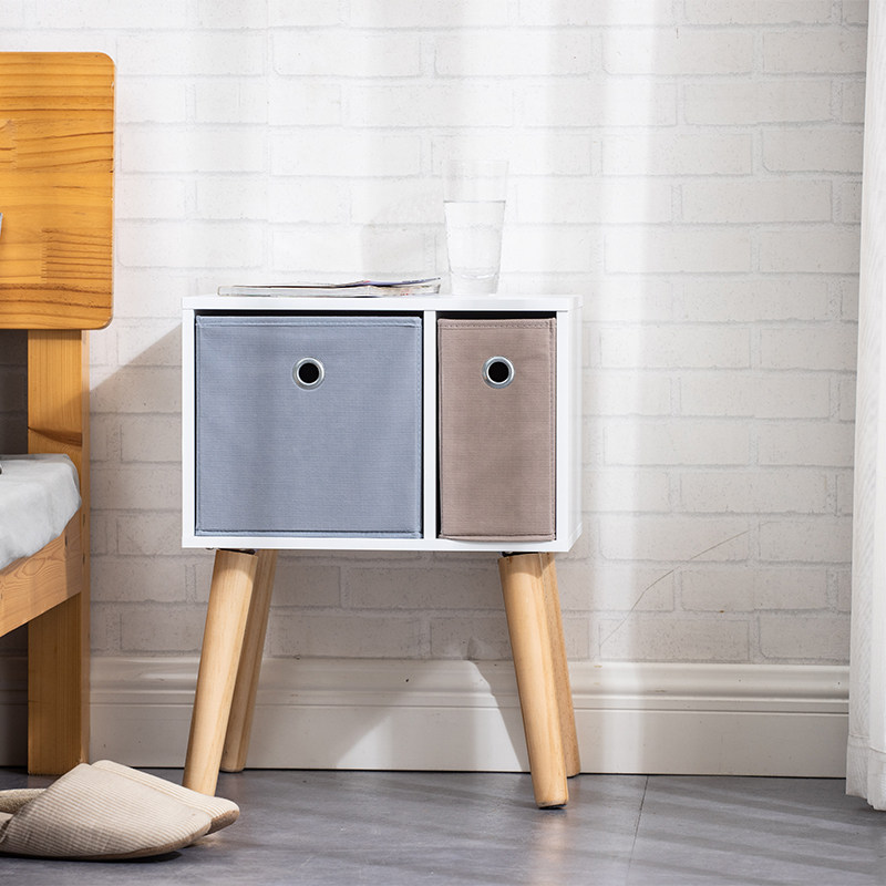 Simple modern bedroom solid wood shelf Creative Nordic ins bed cabinet Mini small storage cabinet Storage cabinet