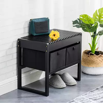 Enter the door Household shoe change stool Door shoe stool storage stool Fitting room storage stool entry shoe cabinet can sit on the shoe rack