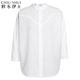 Qiushui Yiren Spring and Autumn New Arrival Women's Clothes Slender Bat Sleeves Casual Tops Single-breasted Shirt Women L47