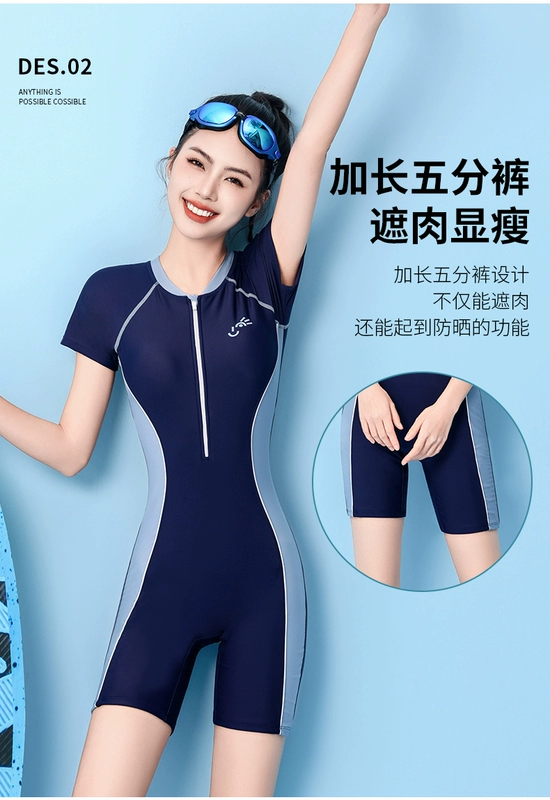 Đồ bơi nữ 202 phong cách mới một mảnh bảo thủ suối nước nóng mùa hè cỡ lớn đua xe chuyên nghiệp đào tạo bể bơi trang phục đặc biệt bộ đồ bơi nữ dài tay bộ đồ bơi nữ kín đáo