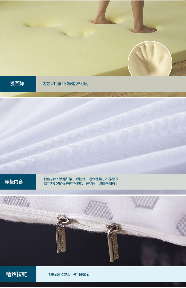 Mu nhớ sản phẩm xốp nệm 1,5m mềm giường tatami sinh viên ký túc xá nhớ đơn Đệm siêu đàn hồi tùy chỉnh - Nệm nệm mút