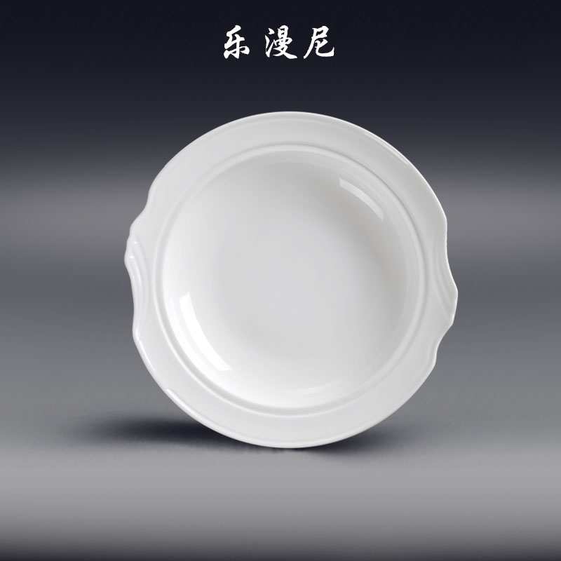 Le diffuse - grain soup plate was pure white ceramic hot soup dish in western food deep dish abnormity tableware hotels