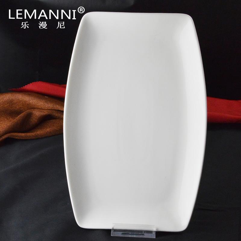 Le diffuse, rectangular blade disc - ceramic cooking hot dumplings disc fish dish plate club special - shaped plate