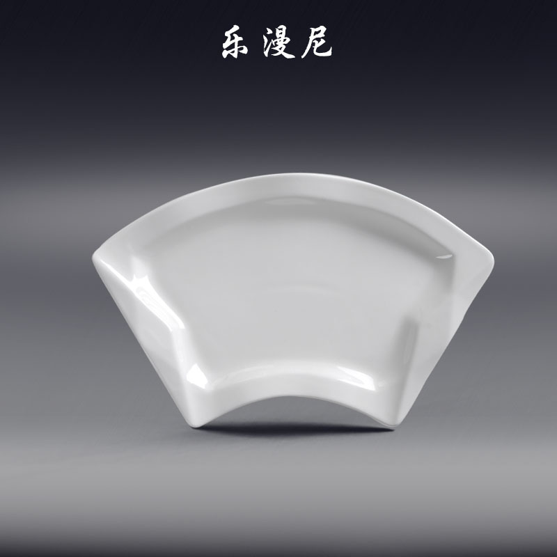 Le diffuse, diamond disk sector - hot plate mat plate odd shaped disc shaped plate pure creative hotel ceramic tableware
