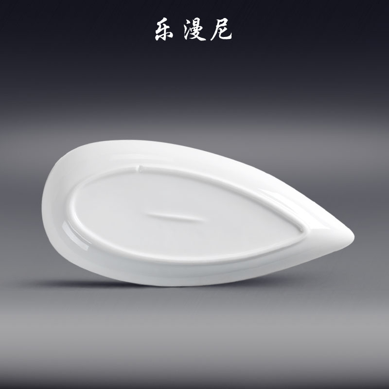 Joy, to live through the torpedo deep dish profiled pure white ceramic dish water hot abnormity