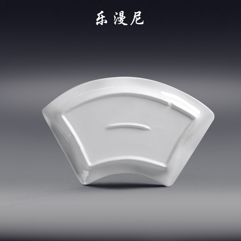 Le diffuse, diamond disk sector - hot plate mat plate odd shaped disc shaped plate pure creative hotel ceramic tableware