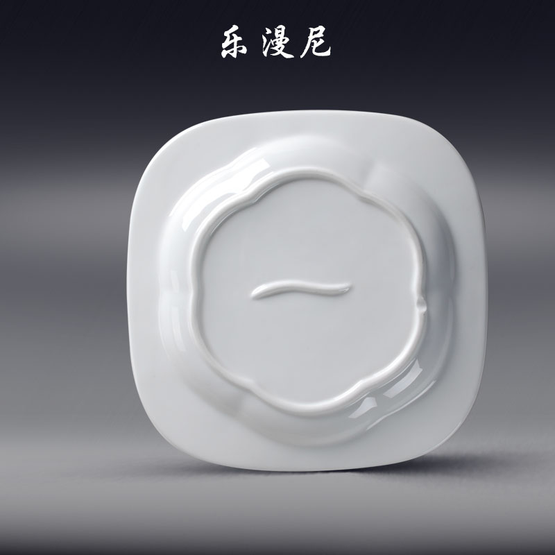 To diffuse, marriott name plum flower disc - pure healthy hotel ceramic tableware eat hot and cold food heterotypic plates at home