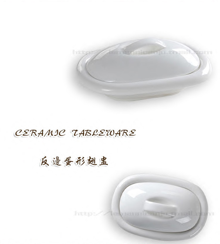 Le diffuse, to offer them an edge, egg - shaped wing - white porcelain tableware hotels offer them with the bird 's nest shark' s fin club with cover