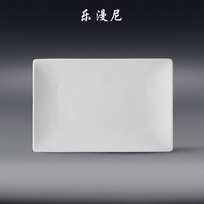 Le diffuse, pure white - Shanghai rectangular plate ceramic tableware sashimi dish sushi dish banquet with square plates