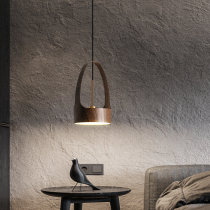 Headboard chandelier modern minimalist long line Restaurant dining room Chinese style Wind led designer Art minimalist Home log