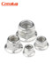 304 stainless steel hexagonal flange nut locking with pad anti-loosening nut anti-slip self-locking screw cap M4M6M8M10