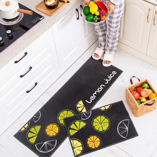 Huiduo kitchen floor mats are anti-slip, oil-proof and waterproof, home door mats, stain-resistant, door-absorbent, long mats and carpets