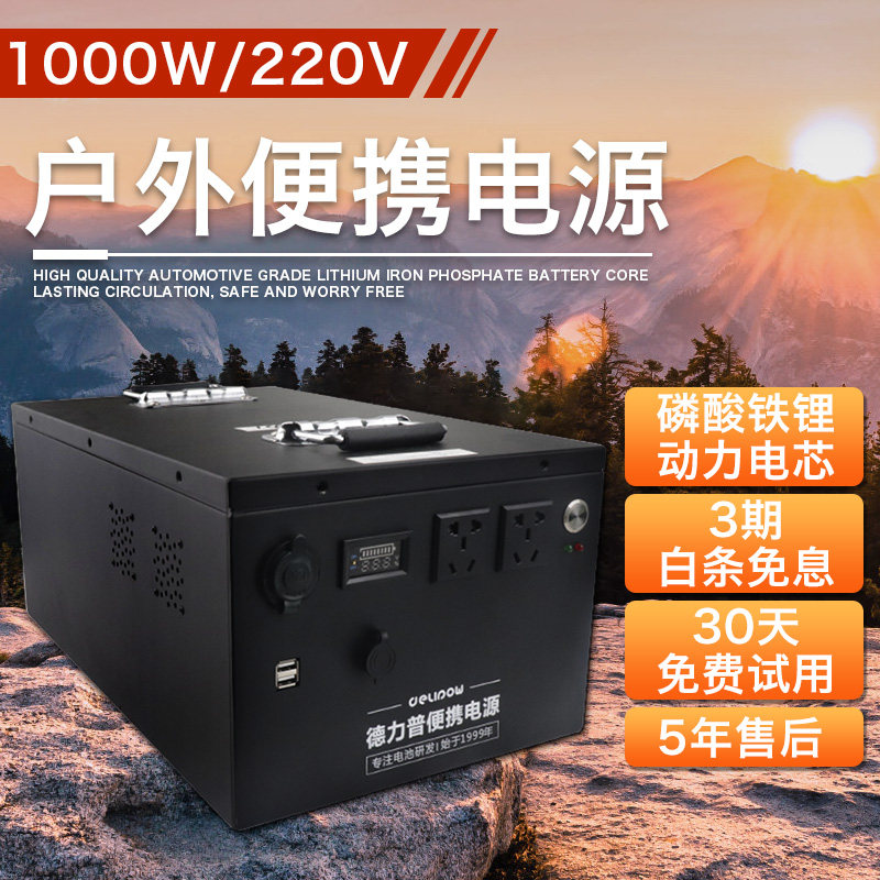 Delip Outdoor Action Power Supply 220v Large Capacity Convenient 1600w On-board Battery Cell Emergency Home Storage Battery