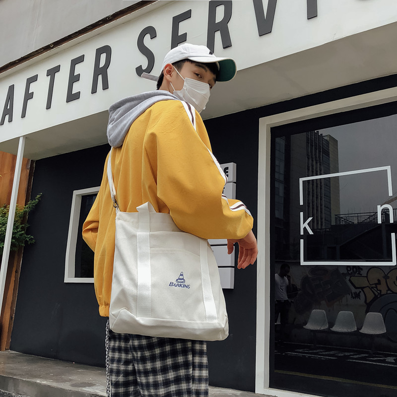 Brief Joins Men's White Sails Buns Bags Harbor Wind Trendy Bags Sloped Satchel Satchel Student Han Edition Single Shoulder Bag