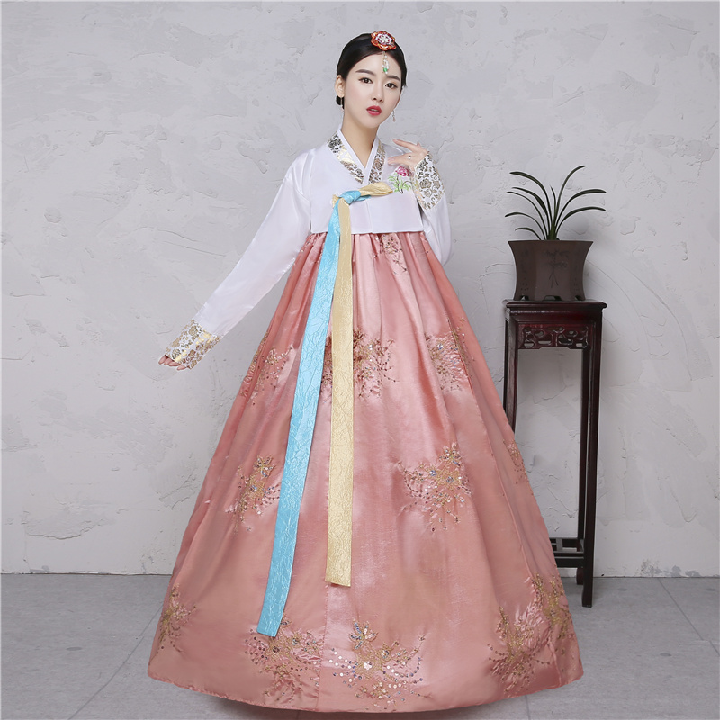 Hanbok Dress Korean Traditional Hanbok Korean National Costumes Woman ...