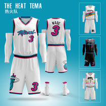 Wade Jersey Heat City Edition basketball suit mens custom team uniform College student competition Timberwolves Thunder