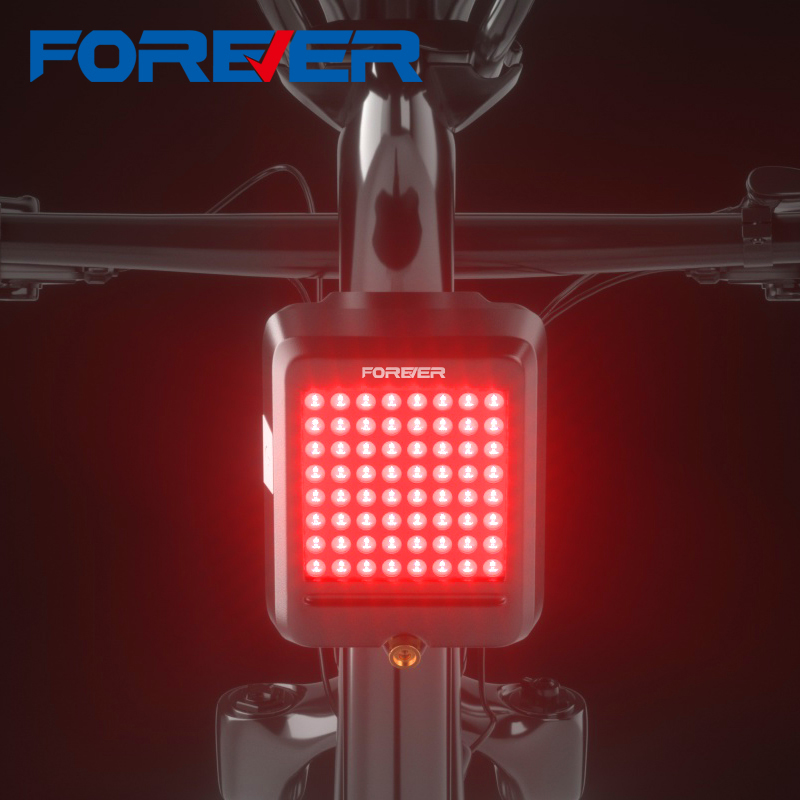 Permanent full intelligent steering brake taillights USB charging bike light riding cautionary safety light riding