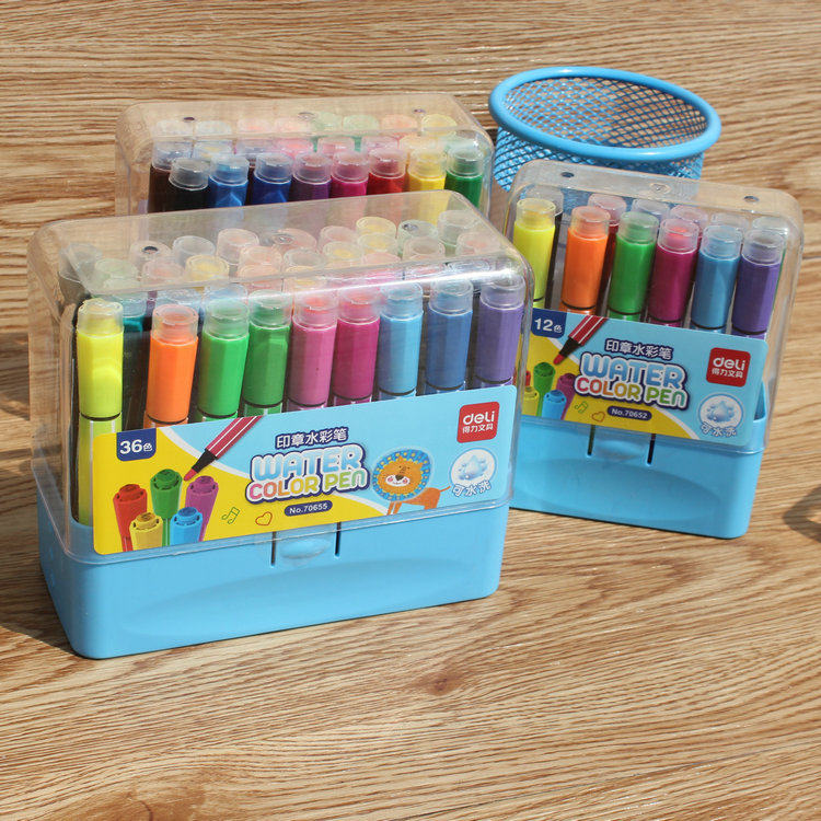 Powerful young children with seal washable watercolor pen 12 colors 18 colors 24 colors 36 colors hexagonal graffiti painting pen