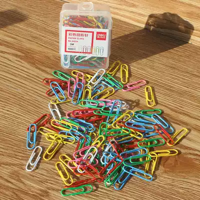 Del 0024 color paper clip 100 office supplies paper clip needle 3#