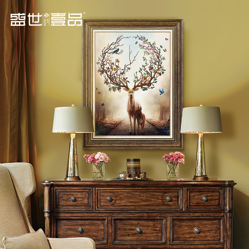 American Portrait decoration painting vertical aisle corridor Nafu introduction to atmospheric living room fresco hanging painting
