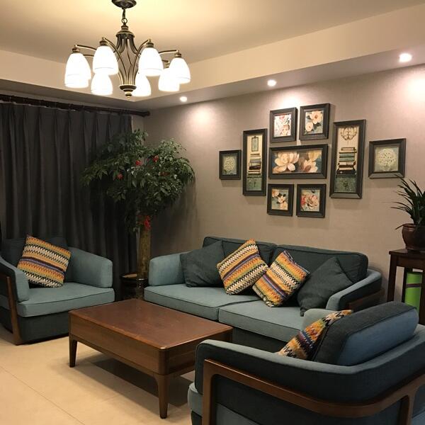 American Decoration Painting Living Room Sofa Background Wall Flower Fields Garden Countryside Dining Hall Wall Painting Green Mural Composition Hanging Paintings