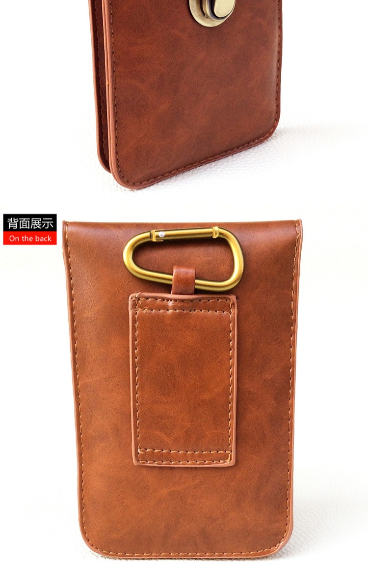 Thời trang túi điện thoại di động mỏng túi nam 6 inch dọc 5,5 đa chức năng treo túi đeo thắt lưng túi da pu túi đựng điện thoại đa năng