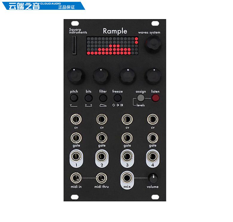 Squarp Sample Four-Channel Sampler Prototype Synthesizer module