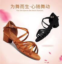 Latin shoes and girls dance shoes in the soft soles of children and girls precisely high training for beginners summer