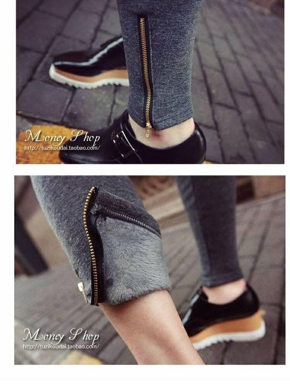 Quần legging 200 pounds nữ chất béo mm thêm siêu quần XL co giãn cộng với quần nhung dày mùa thu và mùa đông quần nữ phong cách