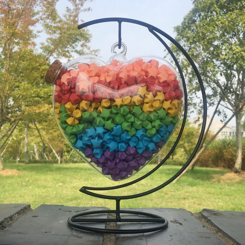 Star bottle luminous star bottle put thousand paper crane cans lucky star origami tube creative gift love bottle glass bottle