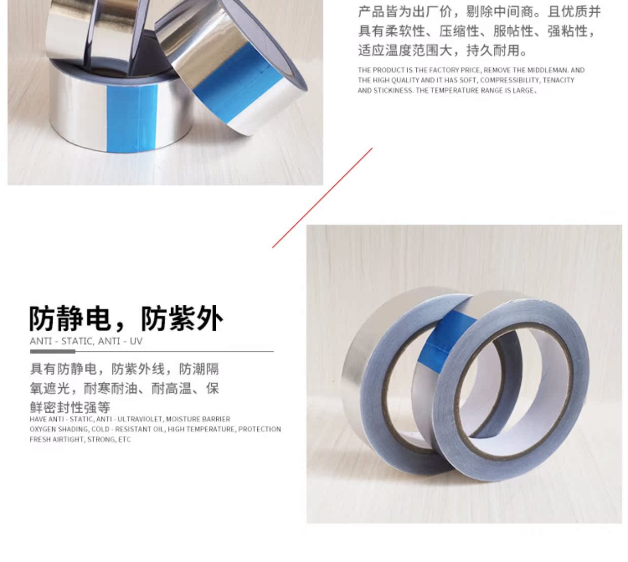 Ống nhôm cách nhiệt Băng dày chống cháy nhiệt độ cao niêm phong nấm mốc bẫy bẫy dính keo chống thấm chống nắng - Băng keo băng keo xốp trắng