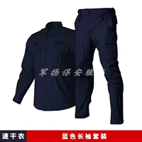 Комплект, синий лонгслив