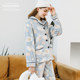 Winter coral fleece pajamas for women plus velvet thickened flannel can be worn outside 2022 new home service suit autumn and winter