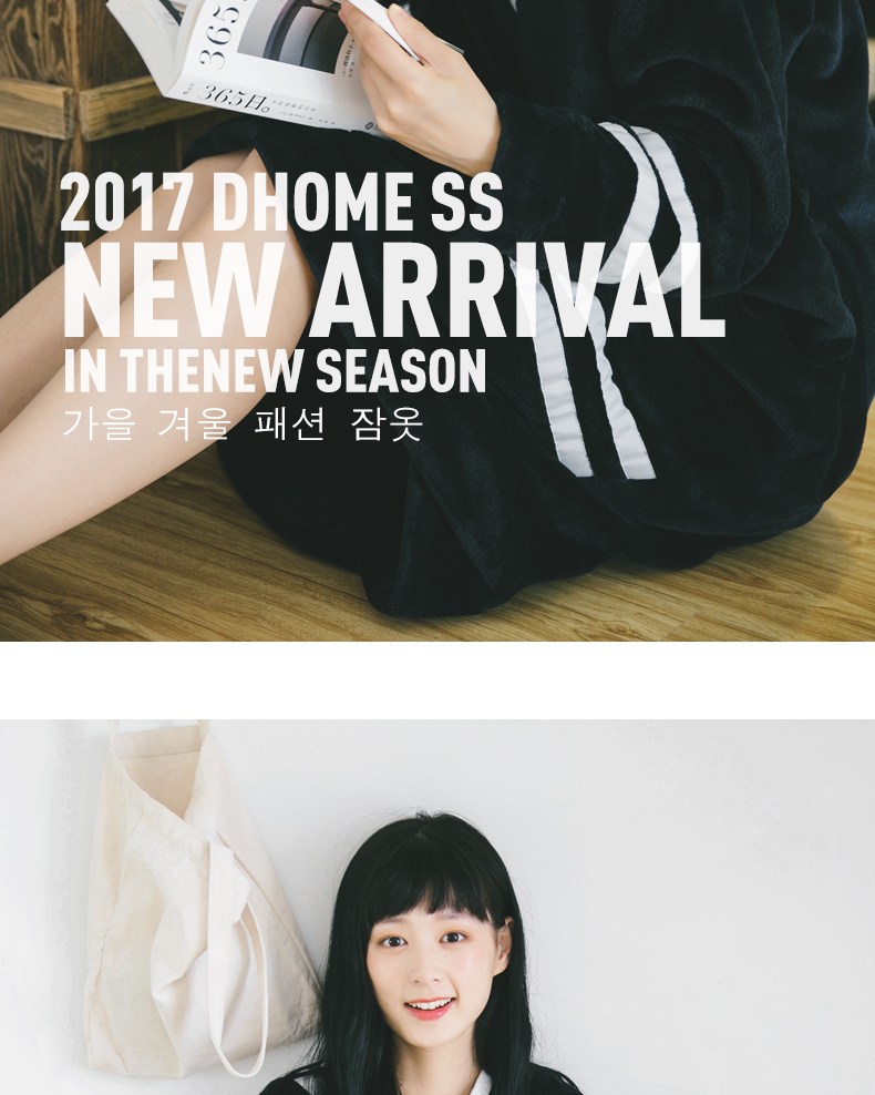Mùa đông san hô nhung nữ đồ ngủ thời trang Phụ nữ Hàn Quốc ấm áp áo flannel ngọt ngào áo choàng nhà mùa thu áo ngủ nữ