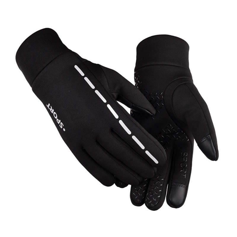 Gloves autumn and winter warm touch screen gloves for men and women outdoor mountaineering exercise cycling gloves full finger wind and slip