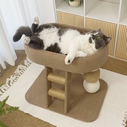 Cat's Nest Cat Climbing Frame Integrated Hemp Mat All Year Round Shorty Foot Universal Scratch-resistant Scrap-resistant Small Small Stair Cat Scratch Column