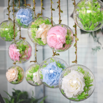 Creative transparent ball jewelry store hanging decoration arrangement kindergarten ceiling hanging decoration window corridor classroom Mid-Autumn Festival
