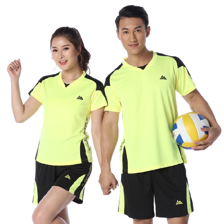 Bộ quần áo bóng chuyền nam và nữ mùa hè, nhanh khô, thoáng khí, chuyên nghiệp, bóng chuyền, thi đấu, đào tạo, đồng phục, in ấn 	lưới bóng chuyền da	